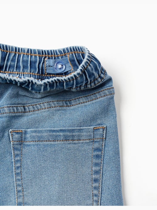 Short midi en jean à enfiler avec cordon - Kiabi Short midi en jean à enfiler avec cordon - Kiabi