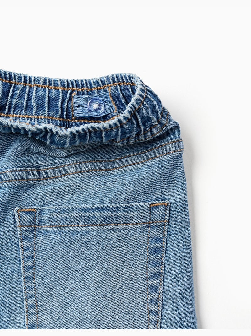 Short midi en jean à enfiler avec cordon Bleu clair - Kiabi