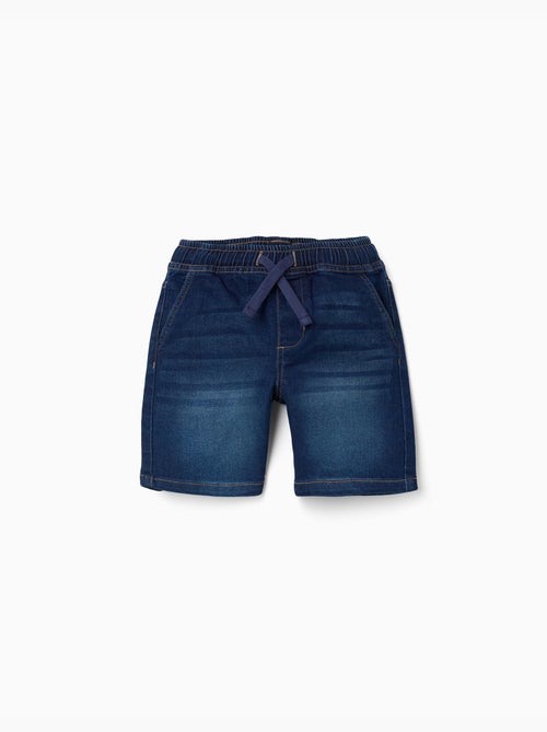 Short midi en jean à enfiler avec cordon - Kiabi Short midi en jean à enfiler avec cordon - Kiabi