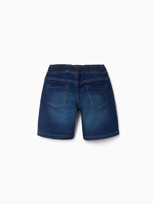 Short midi en jean à enfiler avec cordon - Kiabi Short midi en jean à enfiler avec cordon - Kiabi