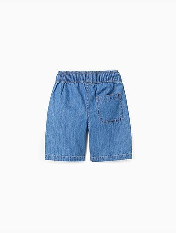 Short midi en jean à enfiler