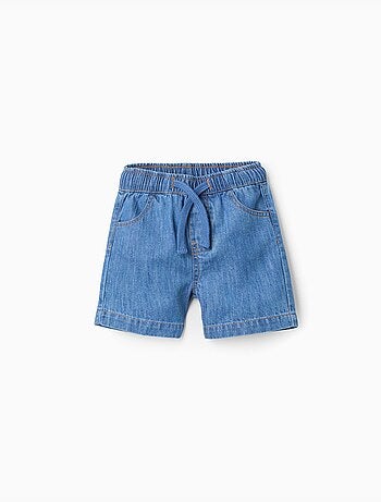 Short midi en jean à enfiler