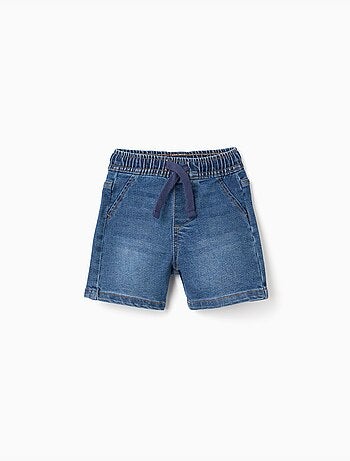 Short midi en jean avec cordon de serrage