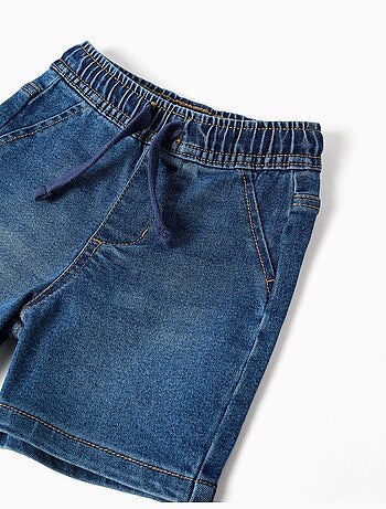 Short midi en jean avec cordon de serrage