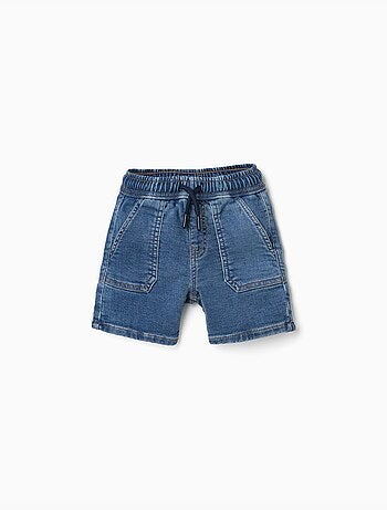 Short midi en jean avec cordon de serrage