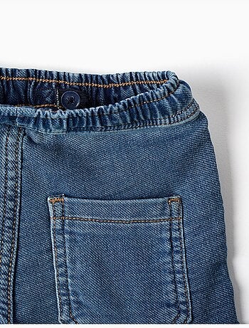 Short midi en jean avec cordon de serrage