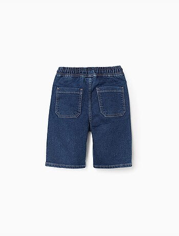 Short midi en jean avec cordon de serrage