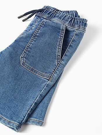 Short midi en jean avec cordon de serrage