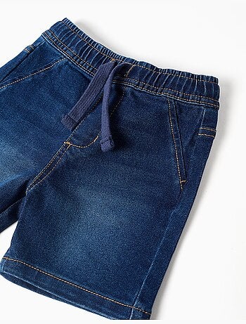 Short midi en jean avec cordon de serrage