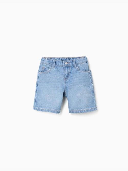 Short midi en jean de coton avec poches - Kiabi