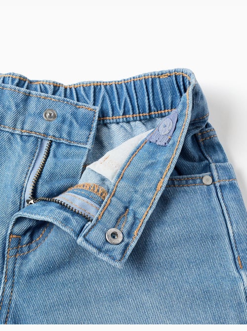 Short midi en jean de coton avec poches - Kiabi