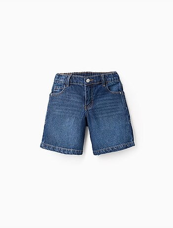 Short midi en jean de coton avec poches