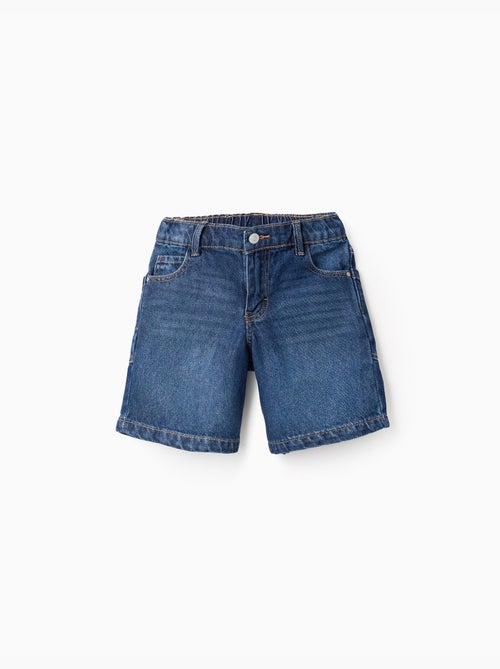 Short midi en jean de coton avec poches - Kiabi