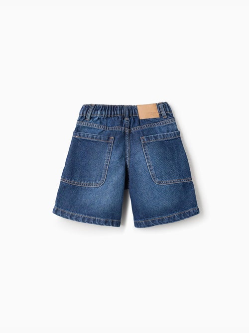 Short midi en jean de coton avec poches - Kiabi