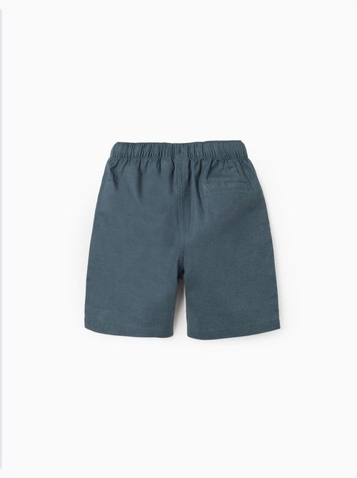 Short midi en lin et coton avec cordon de serrage - Kiabi