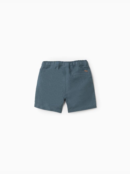 Short midi en lin et coton avec cordon de serrage - Kiabi