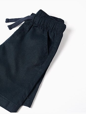 Short midi en lin et coton avec cordon de serrage