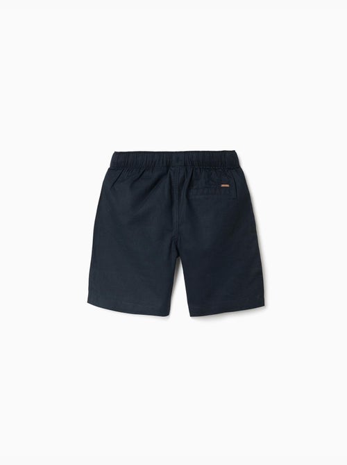 Short midi en lin et coton avec cordon de serrage - Kiabi
