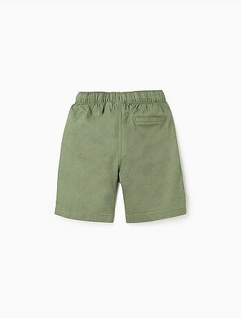 Short midi en lin et coton avec cordon de serrage