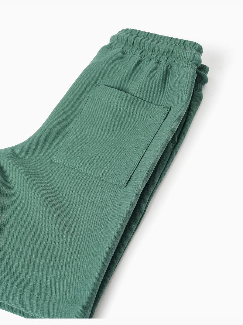 Short midi en molleton avec cordon de serrage Vert foncé - Kiabi