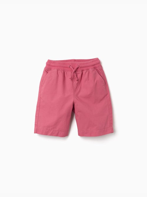Short midi en popeline avec cordon de serrage et poches - Kiabi Short midi en popeline avec cordon de serrage et poches - Kiabi