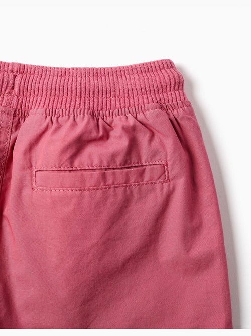 Short midi en popeline avec cordon de serrage et poches - Kiabi Short midi en popeline avec cordon de serrage et poches - Kiabi