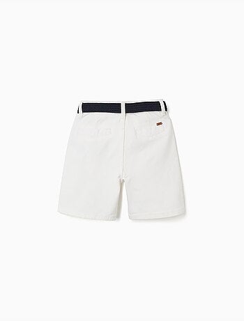 Short midi en sergé avec ceinture