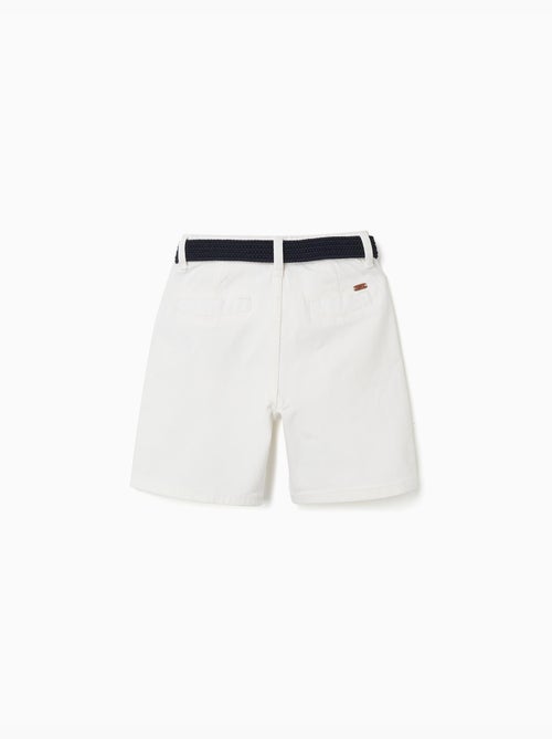 Short midi en sergé avec ceinture - Kiabi