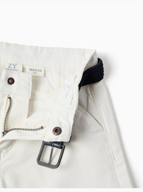 Short midi en sergé avec ceinture - Kiabi