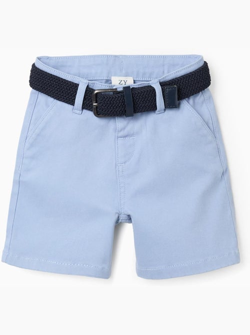 Short midi en sergé avec ceinture - Kiabi