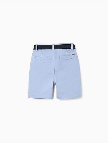 Short midi en sergé avec ceinture