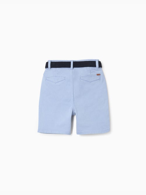 Short midi en sergé avec ceinture - Kiabi