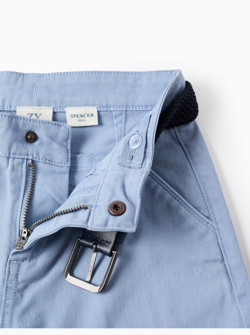 Short midi en sergé avec ceinture - Kiabi