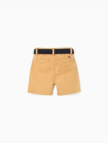 Short midi en sergé avec ceinture