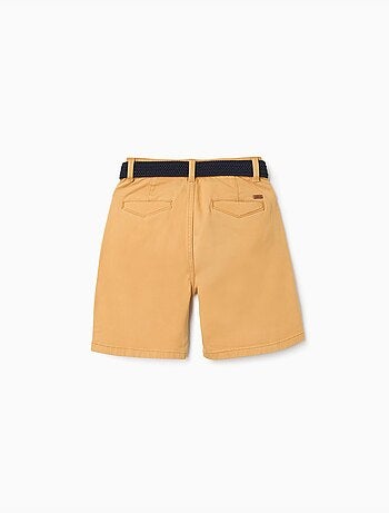 Short midi en sergé avec ceinture