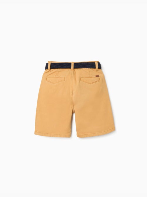 Short midi en sergé avec ceinture - Kiabi