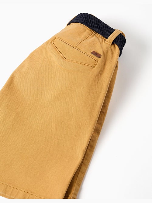 Short midi en sergé avec ceinture - Kiabi