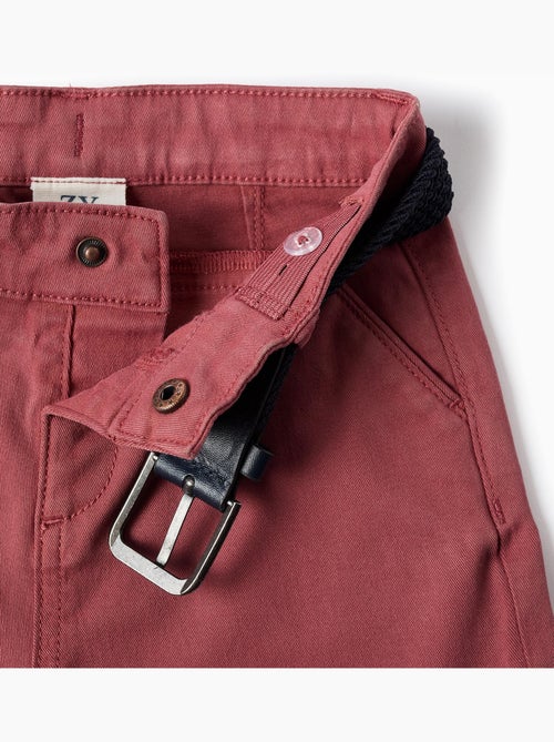 Short midi en sergé avec ceinture - Kiabi
