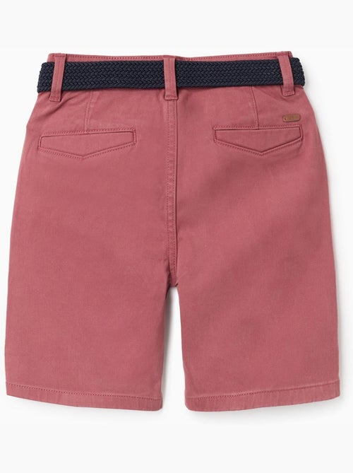 Short midi en sergé avec ceinture - Kiabi