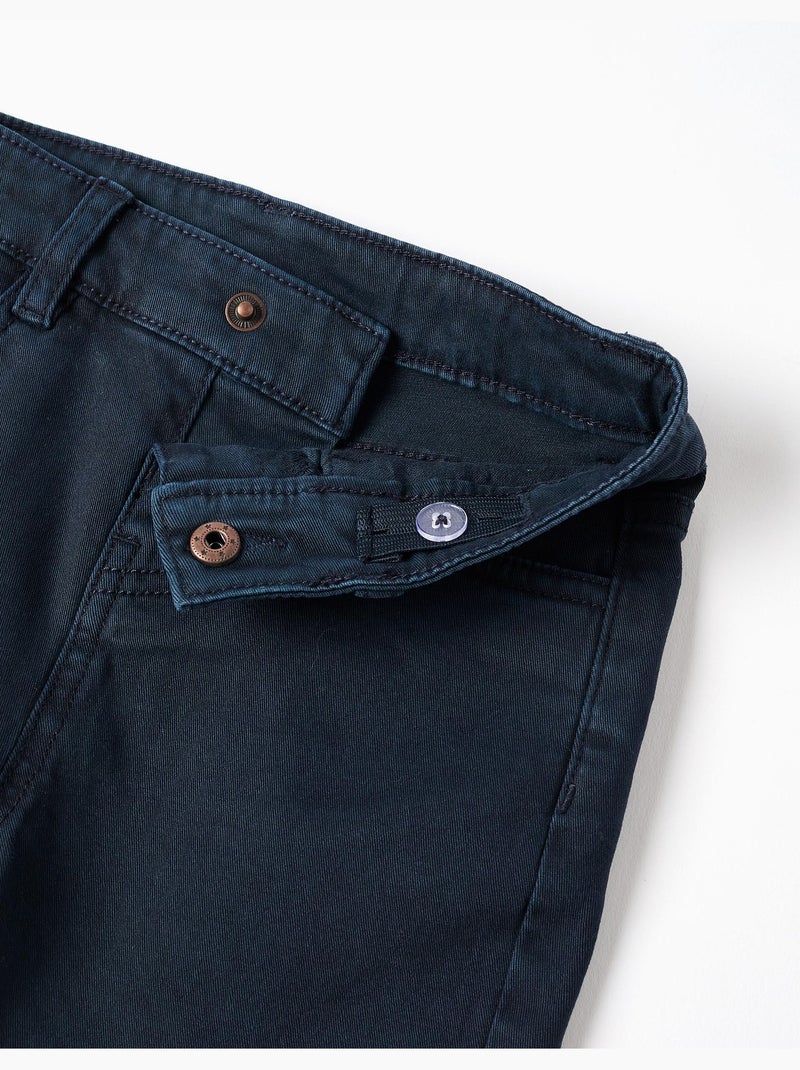Short midi en sergé avec cinq poches Bleu foncé - Kiabi
