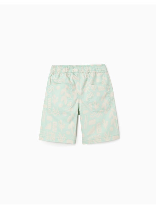 Short midi en sergé avec motif plage - Kiabi