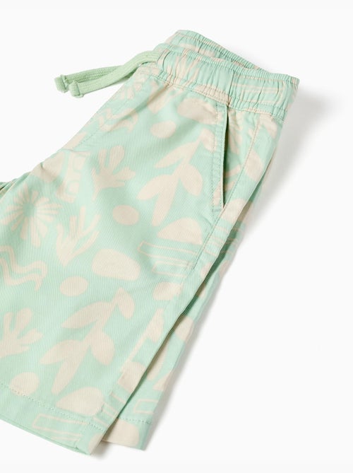 Short midi en sergé avec motif plage - Kiabi