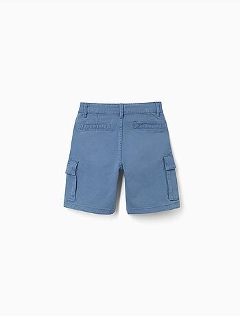 Short midi en sergé avec poches cargo