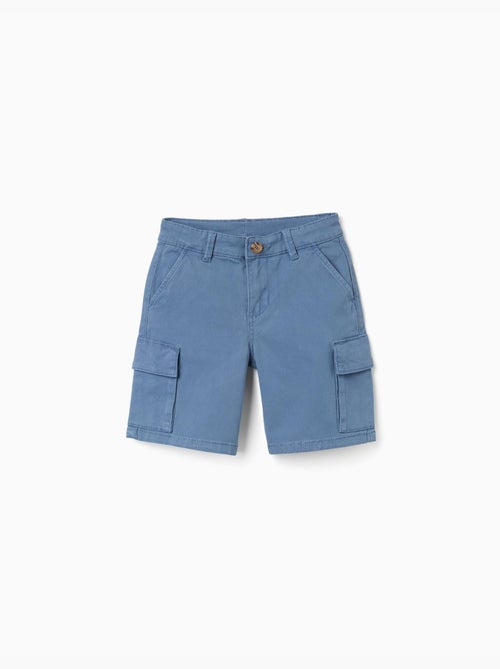 Short midi en sergé avec poches cargo - Kiabi