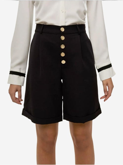 Short midi plissé taille haute avec détails boutonnés - Kiabi Short midi plissé taille haute avec détails boutonnés - Kiabi