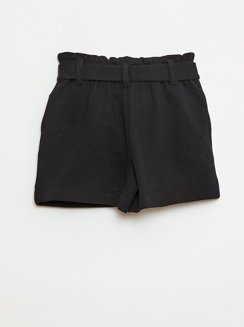 Short milano avec ceinture Noir - Kiabi