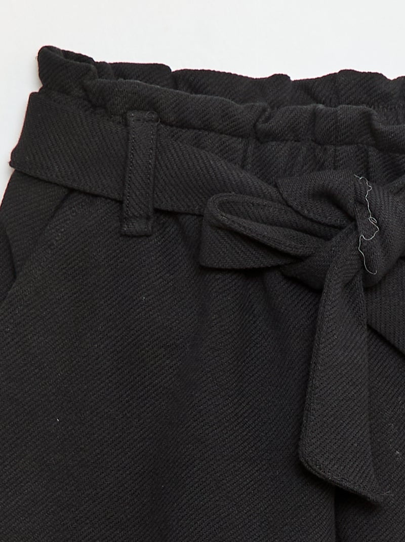 Short milano avec ceinture Noir - Kiabi