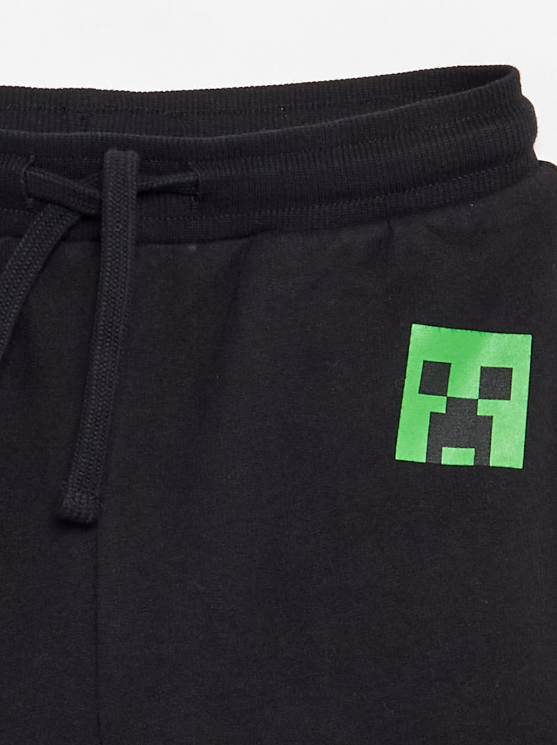 Short 'Minecraft' en molleton non gratté Noir - Kiabi