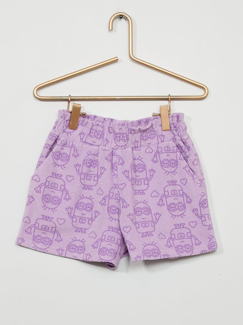 Short ' Minions' en éponge Violet - Kiabi