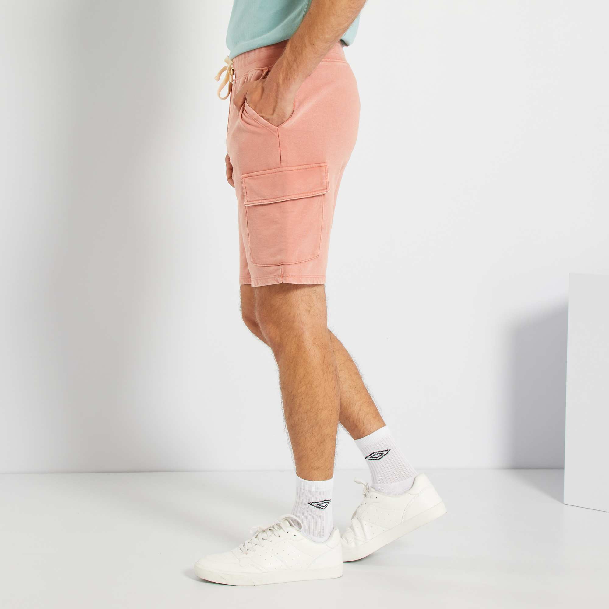 Short molleton esprit battle homme - saumon - Kiabi - 12,00€